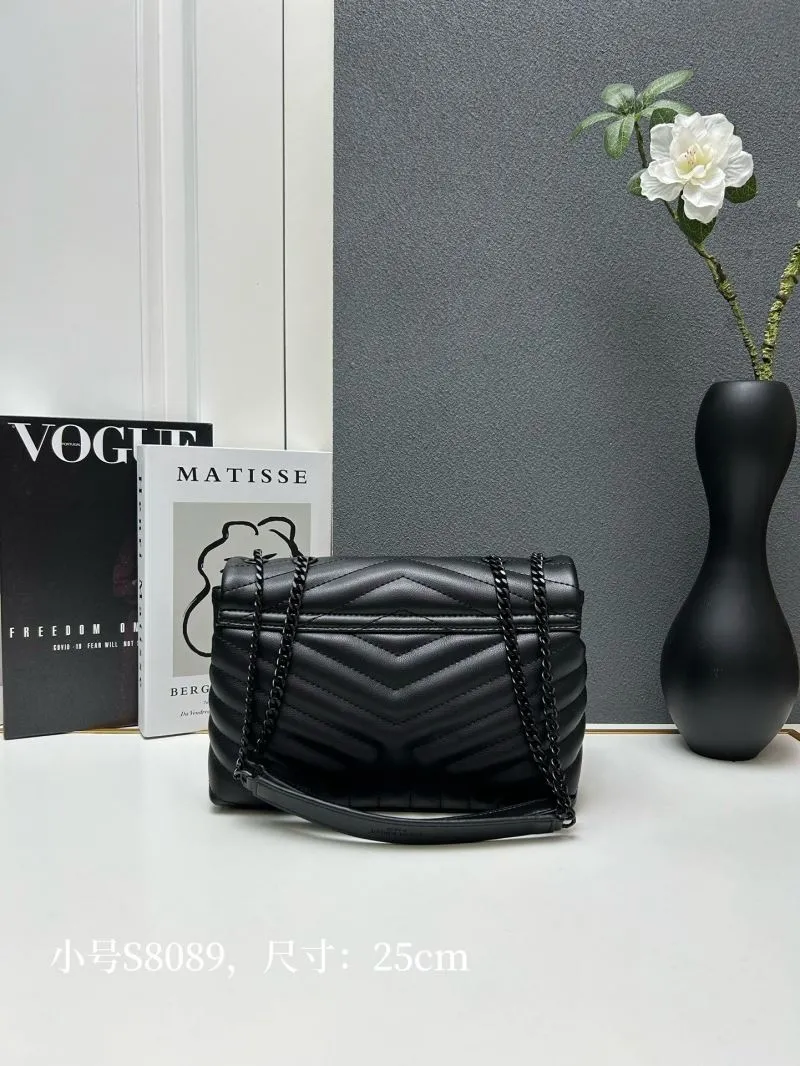 Alternative view of YSL Small Black Quilted Chain Shoulder Bag S8089