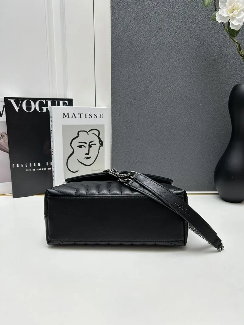YSL Small Black Chain Shoulder Bag S8089 25cm - Image 4