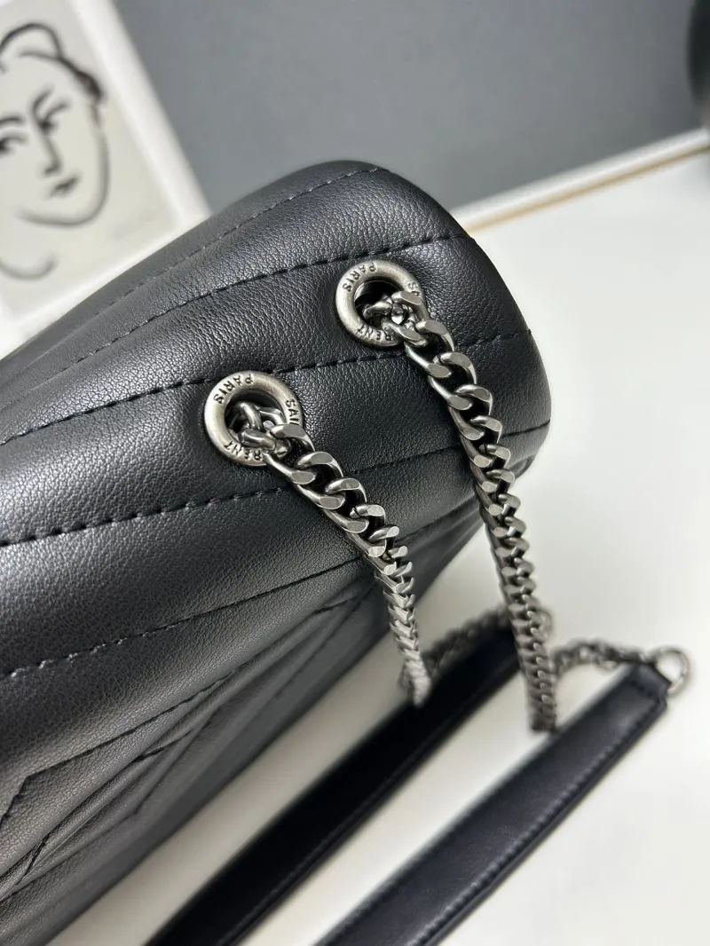 YSL Small Black Chain Shoulder Bag S8089 25cm - Image 6