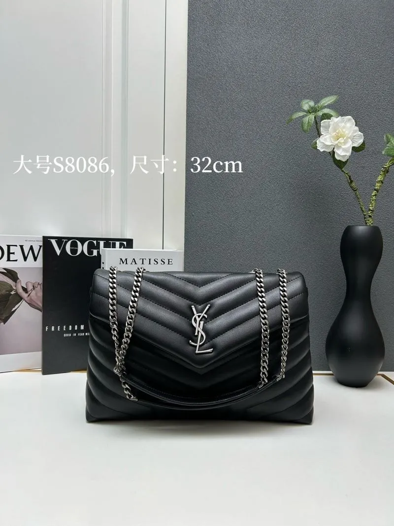 YSL Large Black Top Handle Bag S8086