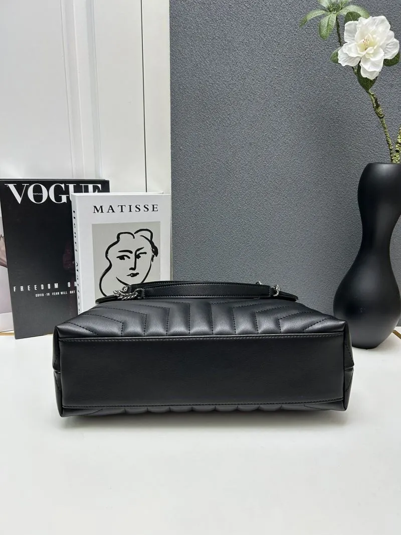 YSL Large Black Top Handle Bag S8086 - Image 4