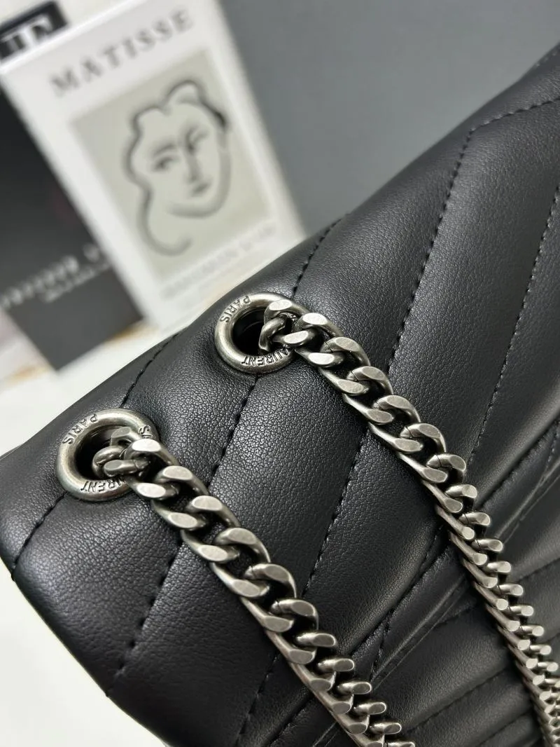 YSL Large Black Top Handle Bag S8086 - Image 6