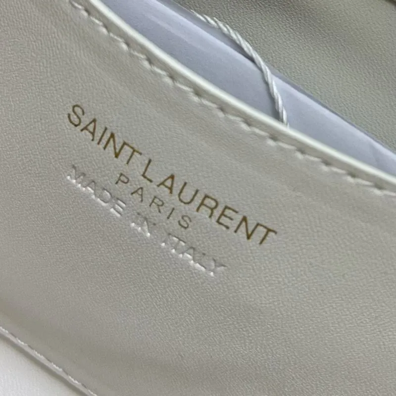 Alternative view of Saint Laurent White Leather Shoulder Bag S8098