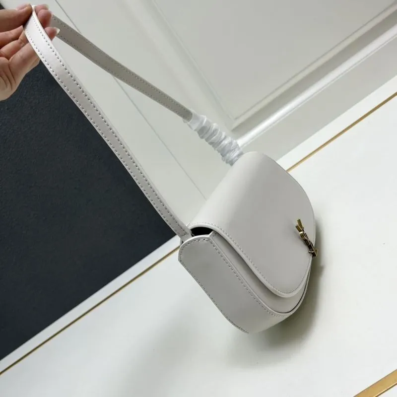 Saint Laurent White Leather Shoulder Bag S8098 - Image 4