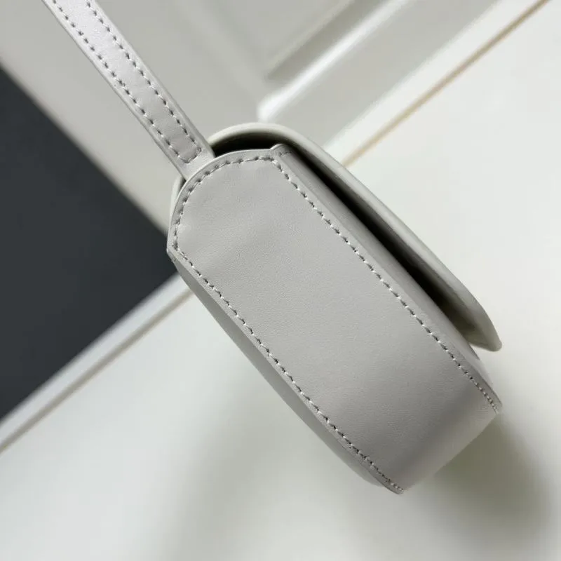 Saint Laurent White Leather Shoulder Bag S8098 - Image 6