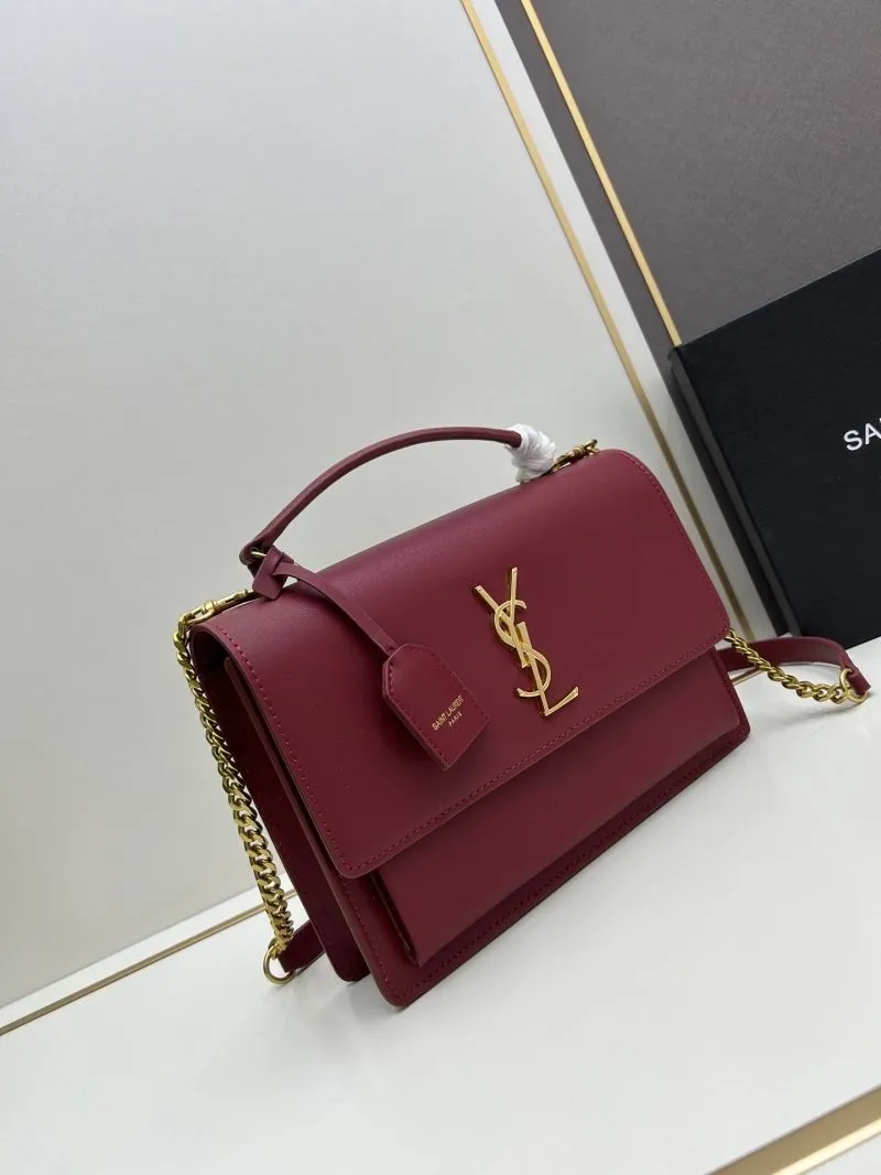 Alternative view of YSL Burgundy Top Handle Crossbody Bag 8858