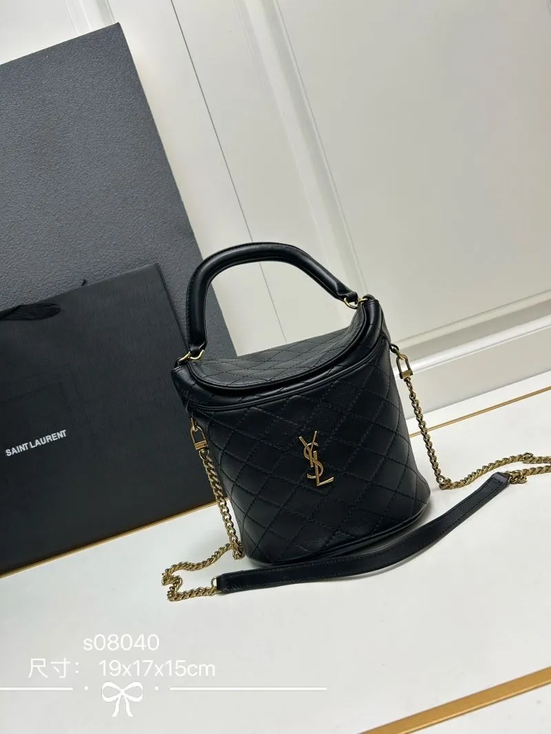 Saint Laurent Black Bucket Bag s08040