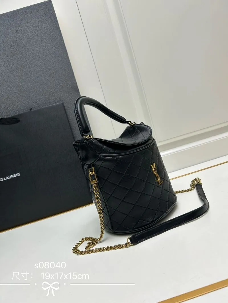 Alternative view of Saint Laurent Black Bucket Bag s08040