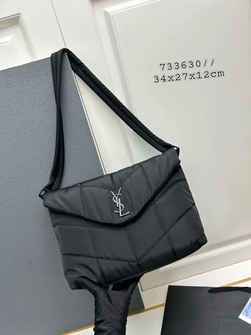 YSL Black Quilted Shoulder Bag 733630