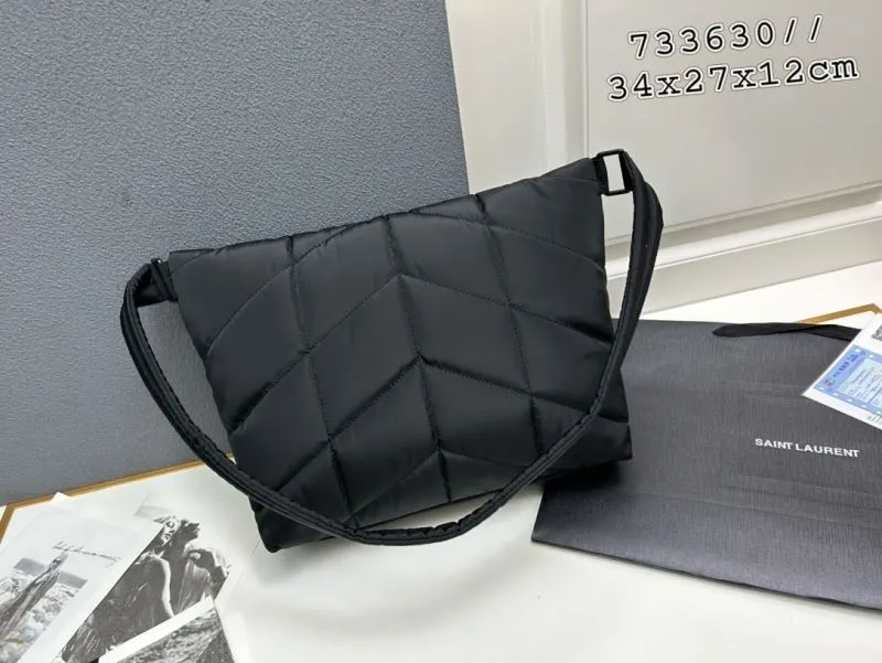 YSL Black Quilted Shoulder Bag 733630 - Image 3