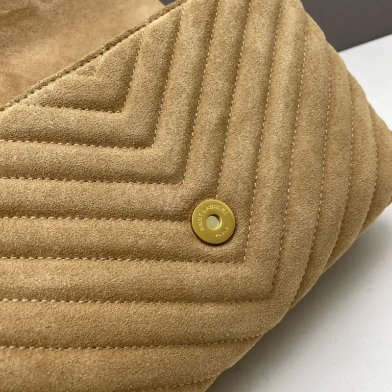 YSL Tan Suede Fringe Top Handle Bag 862 - Image 7