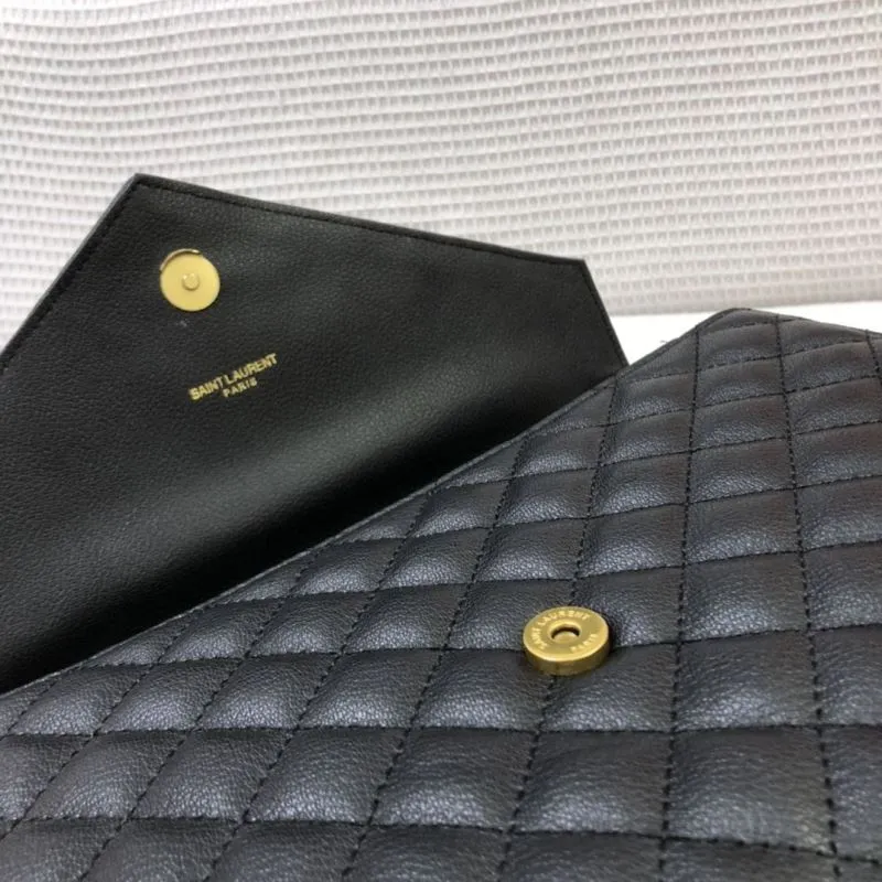 YSL Black Quilted Chain Shoulder Bag 86032 30cm - Image 7