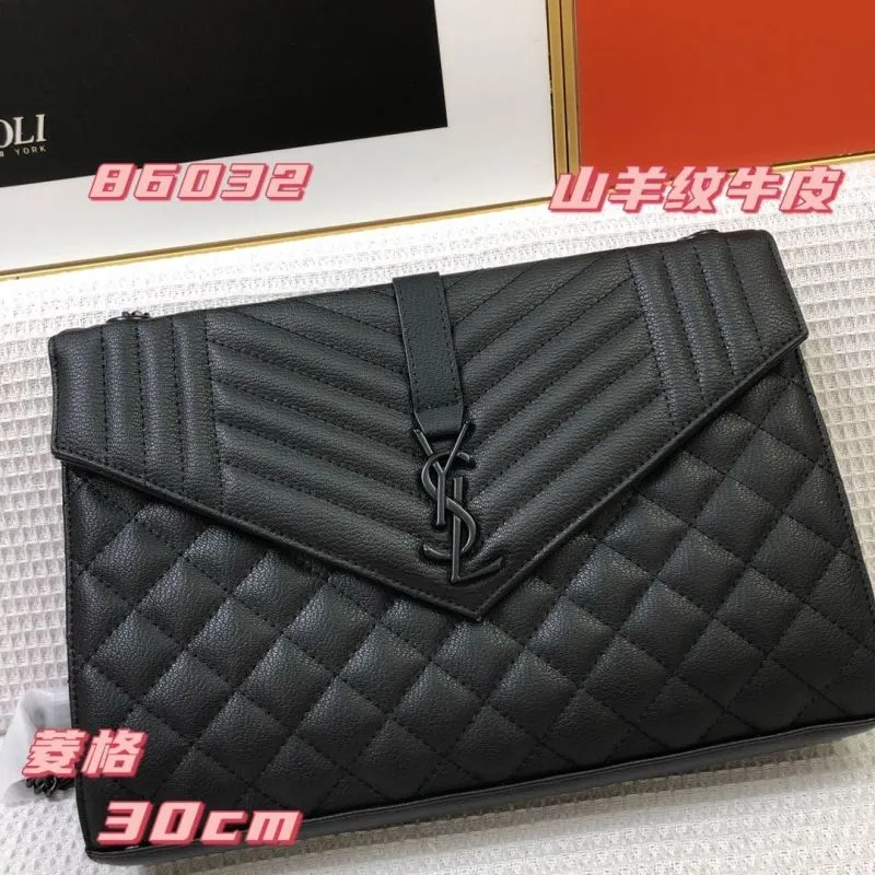 YSL Black Quilted Leather Shoulder Bag 86032 - Image 4
