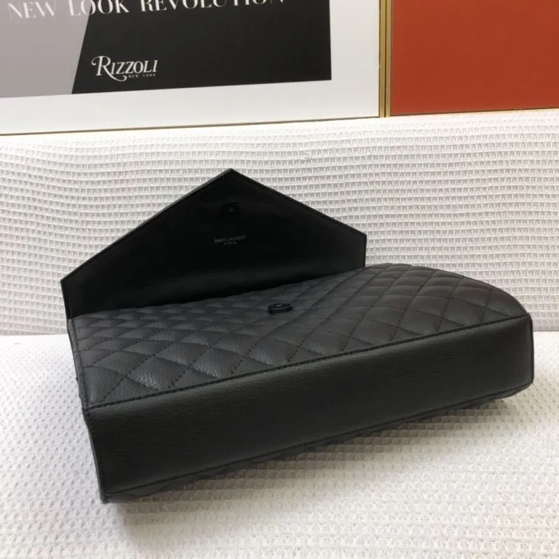 YSL Black Quilted Leather Shoulder Bag 86032 - Image 7
