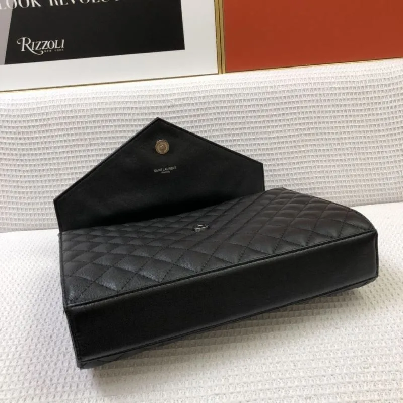 YSL Black Caviar Leather Chain Shoulder Bag 30cm 86032 - Image 7