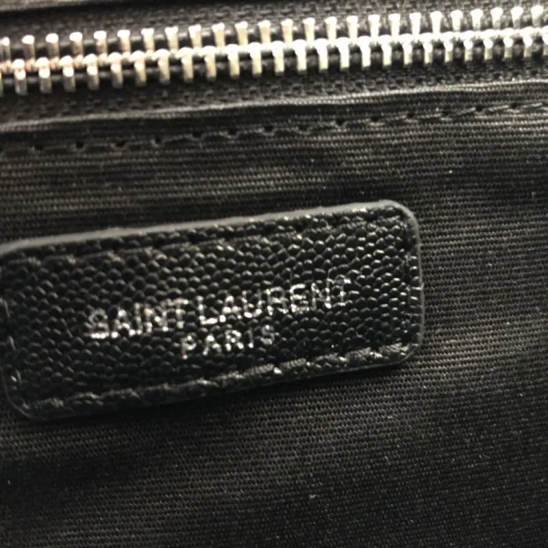 YSL Black Caviar Leather Chain Shoulder Bag 30cm 86032 - Image 9