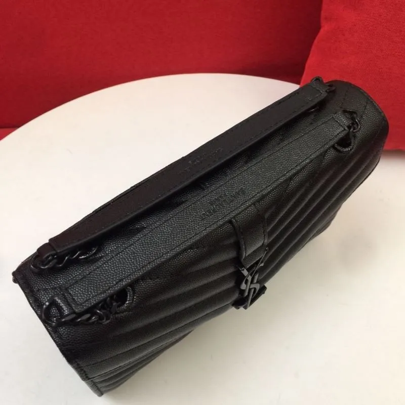 Alternative view of YSL Black V-Quilted Top Handle Bag 881