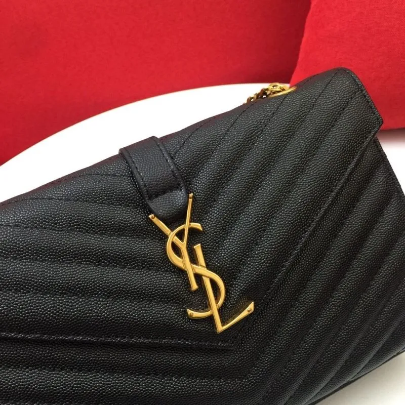 YSL Black V-Quilted Top Handle Bag 882 - Image 4