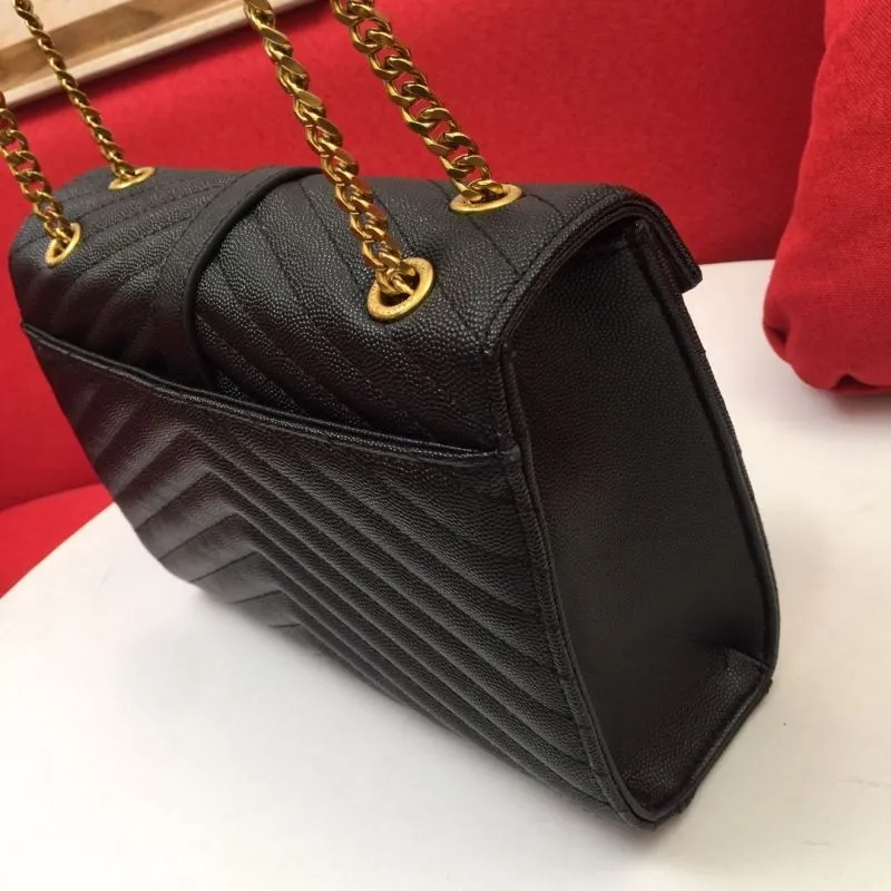 YSL Black V-Quilted Top Handle Bag 882 - Image 5
