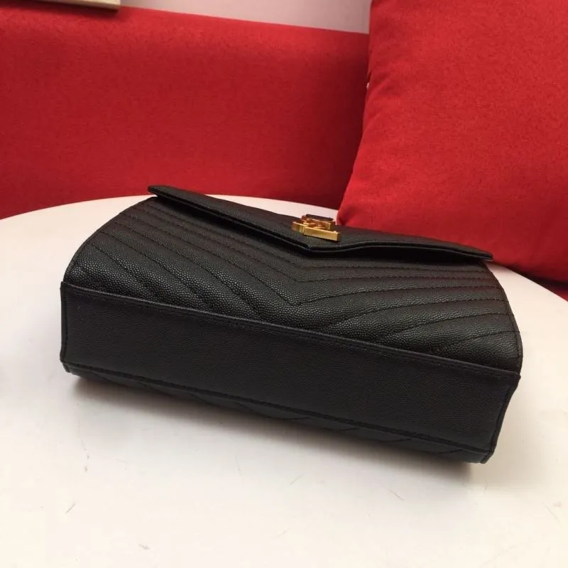 YSL Black V-Quilted Top Handle Bag 882 - Image 6