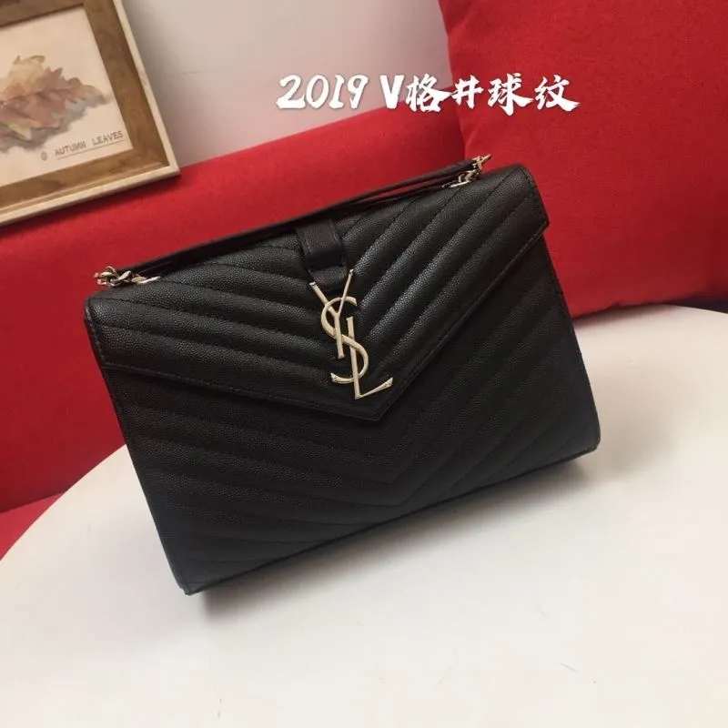 Alternative view of YSL Black V-Quilted Top Handle Bag 883