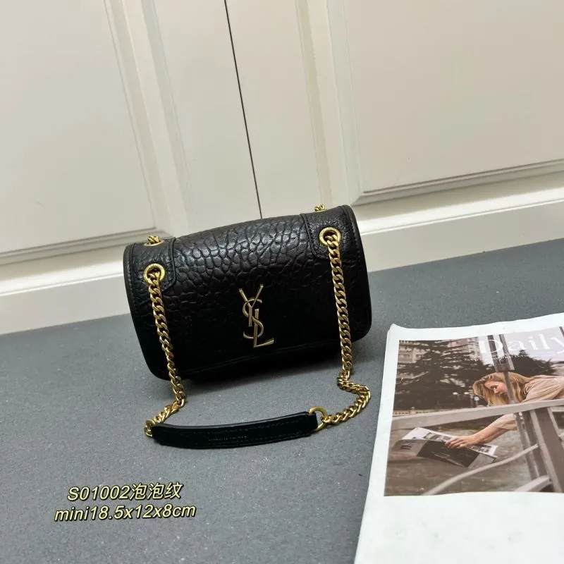 YSL Black Mini Chain Crossbody Bag S01002