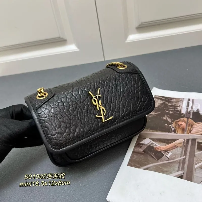 YSL Black Mini Chain Crossbody Bag S01002 - Image 3