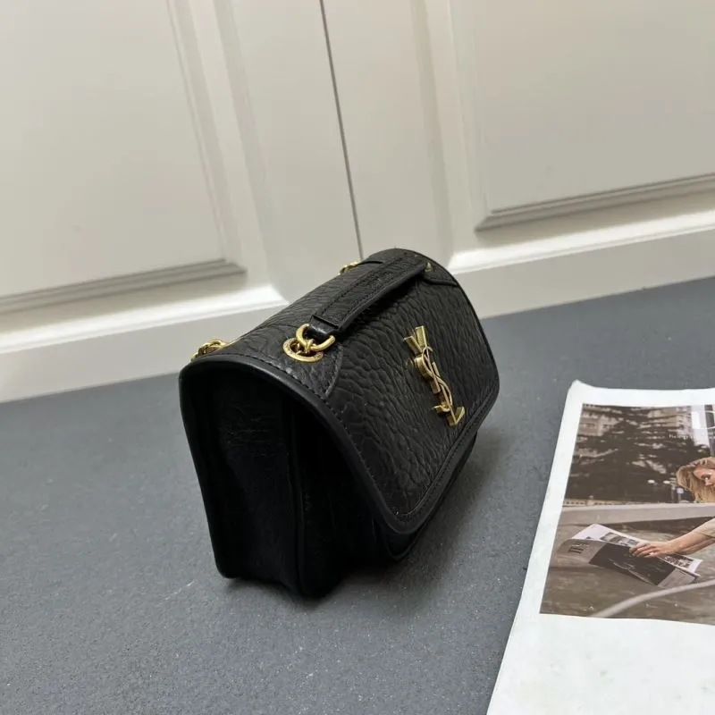 YSL Black Mini Chain Crossbody Bag S01002 - Image 7