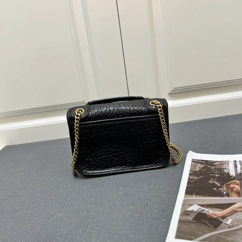 YSL Black Mini Chain Crossbody Bag S01002 - Image 8