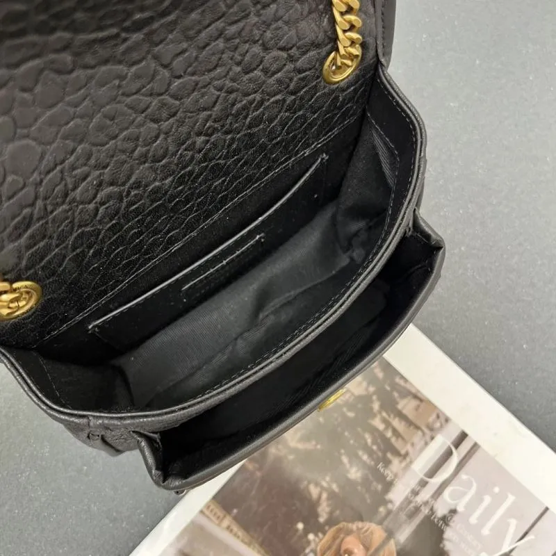 YSL Black Mini Chain Crossbody Bag S01002 - Image 10