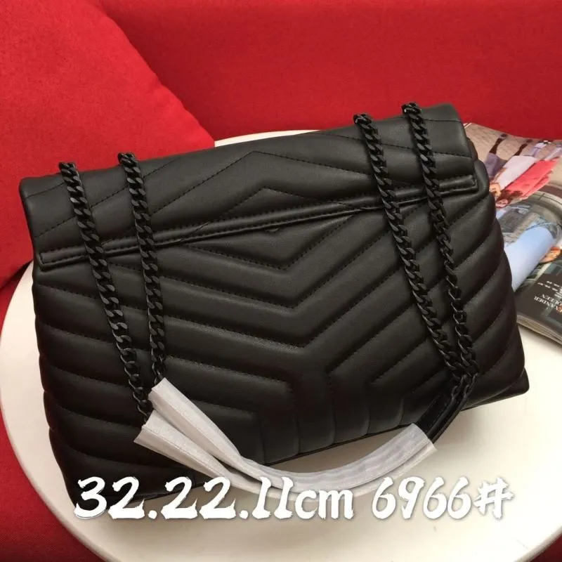 Alternative view of YSL Black Quilted Chain Shoulder Bag 6966