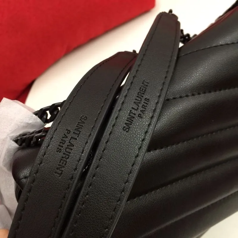 YSL Black Quilted Chain Shoulder Bag 6966 - Image 6