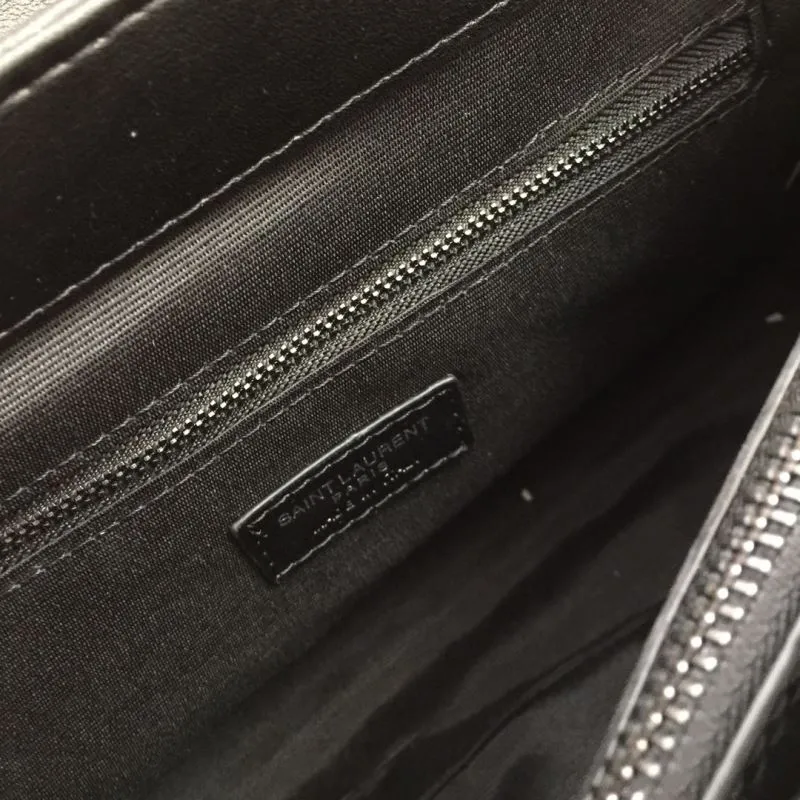 YSL Black Quilted Chain Shoulder Bag 6966 - Image 9