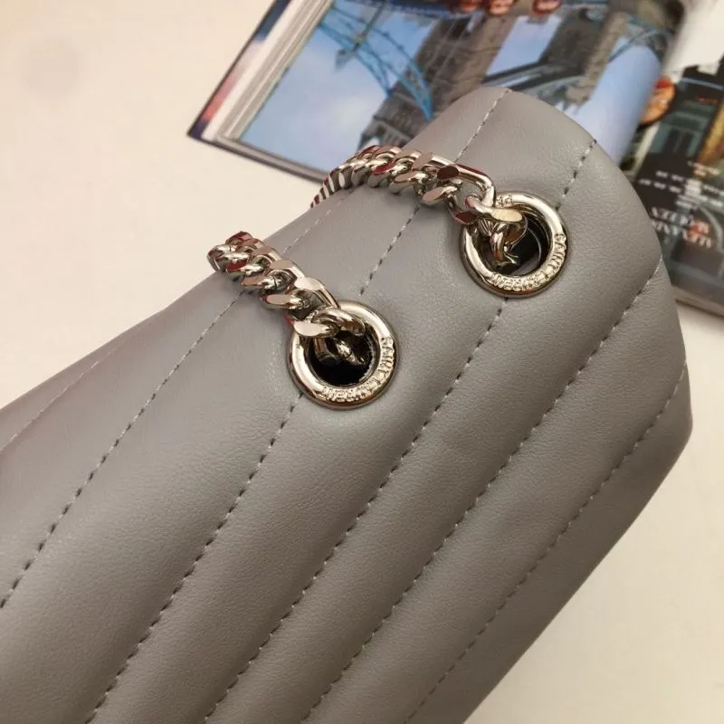 YSL Gray Chain Shoulder Bag 6966 - Image 4