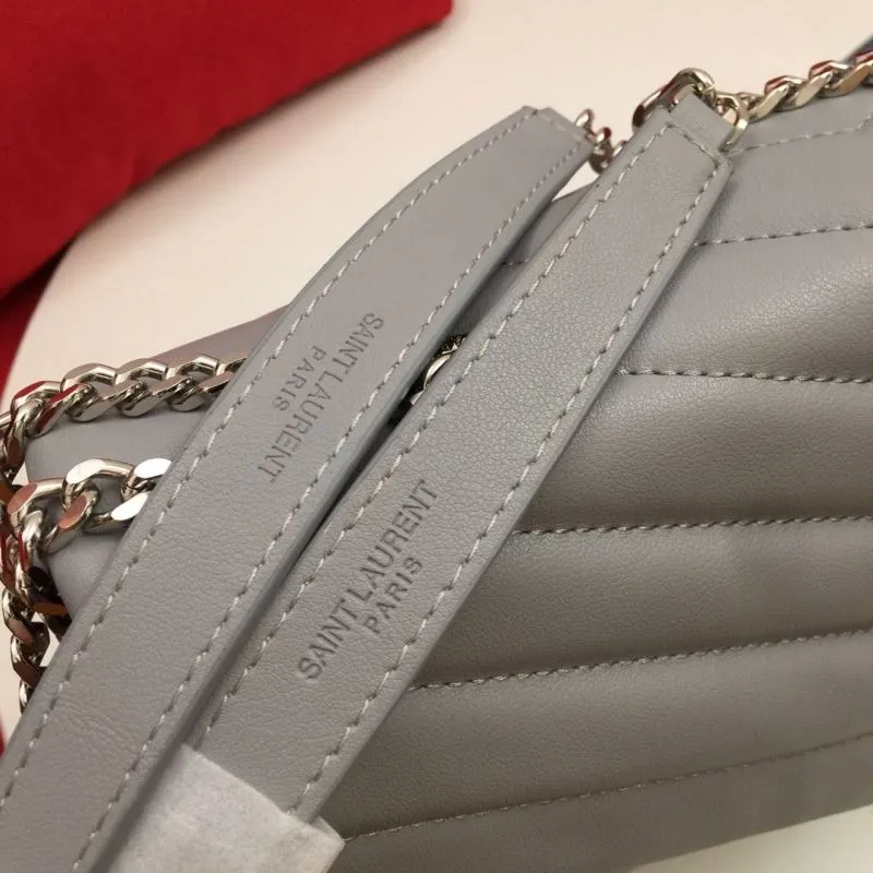 YSL Gray Chain Shoulder Bag 6966 - Image 6