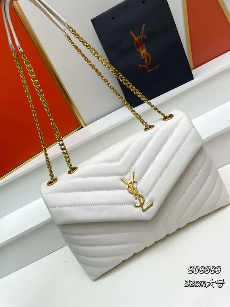YSL White Large 32cm Chain Shoulder Bag S06866 - Image 3