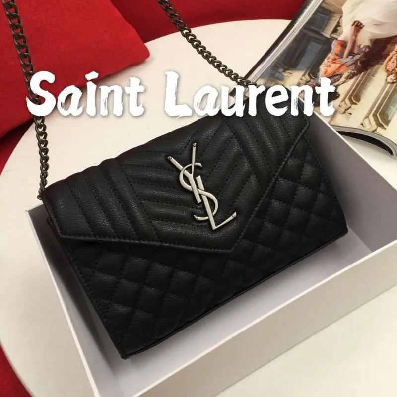 Saint Laurent Black Chain Shoulder Bag 909 - Image 3