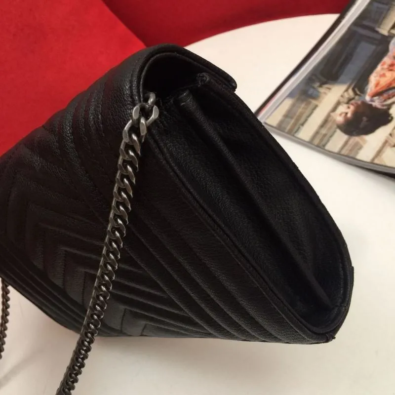 Saint Laurent Black Chain Shoulder Bag 909 - Image 6