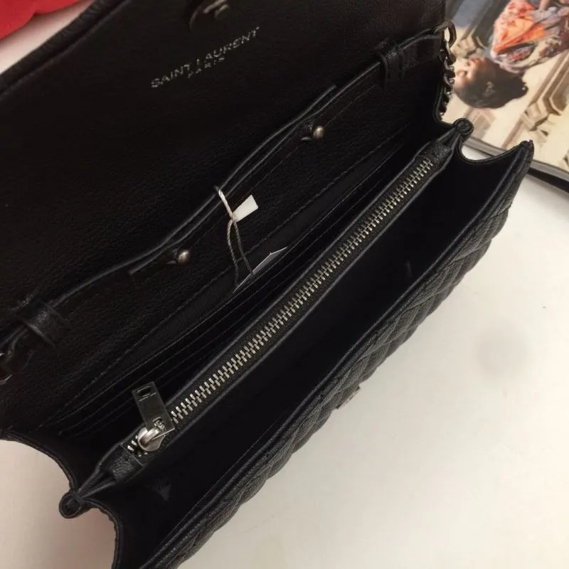 Saint Laurent Black Chain Shoulder Bag 909 - Image 8