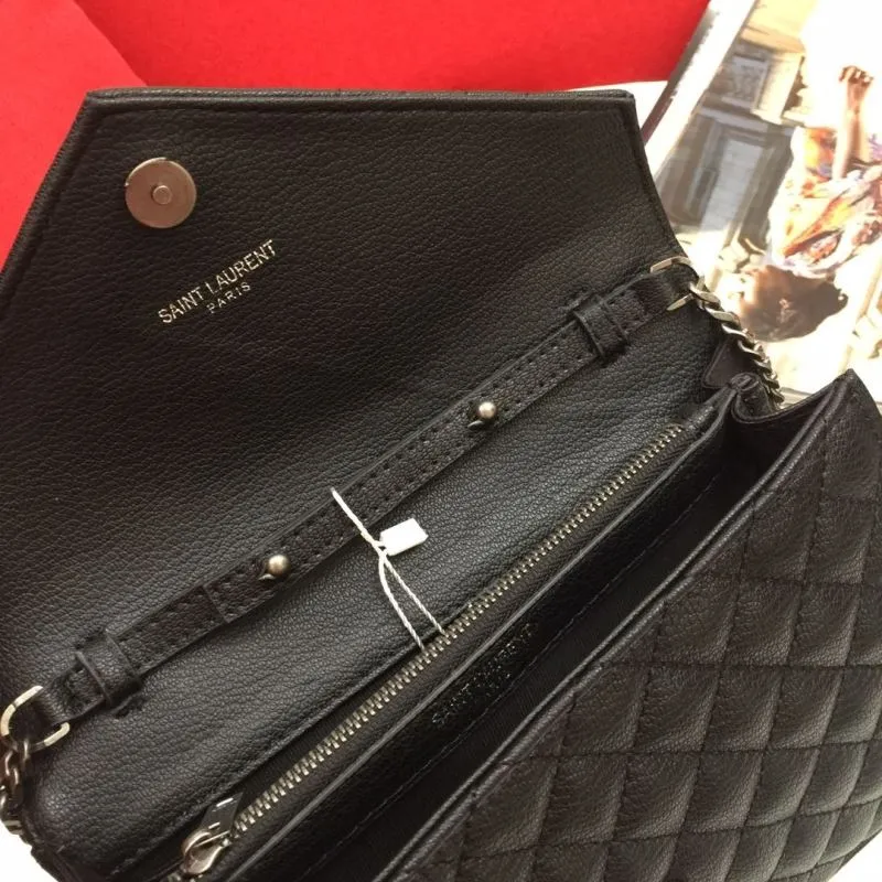 Saint Laurent Black Chain Shoulder Bag 909 - Image 9