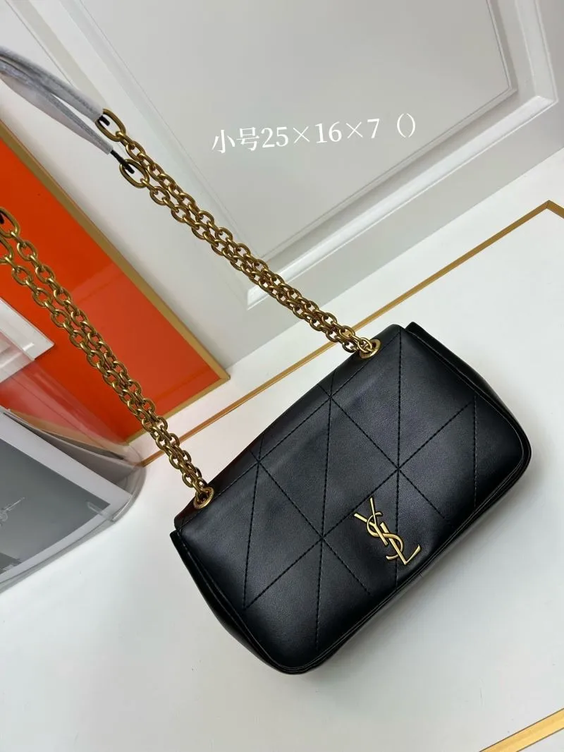 Alternative view of YSL Small Black Leather Chain Shoulder Bag 915