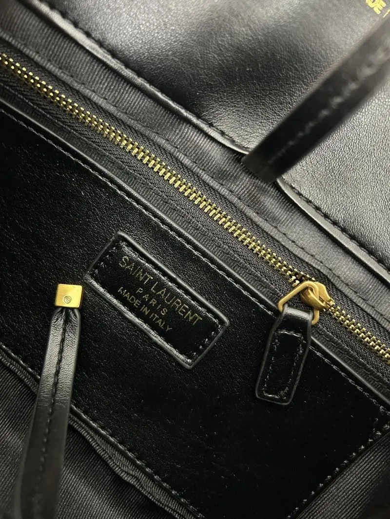 YSL Small Black Leather Chain Shoulder Bag 915 - Image 9