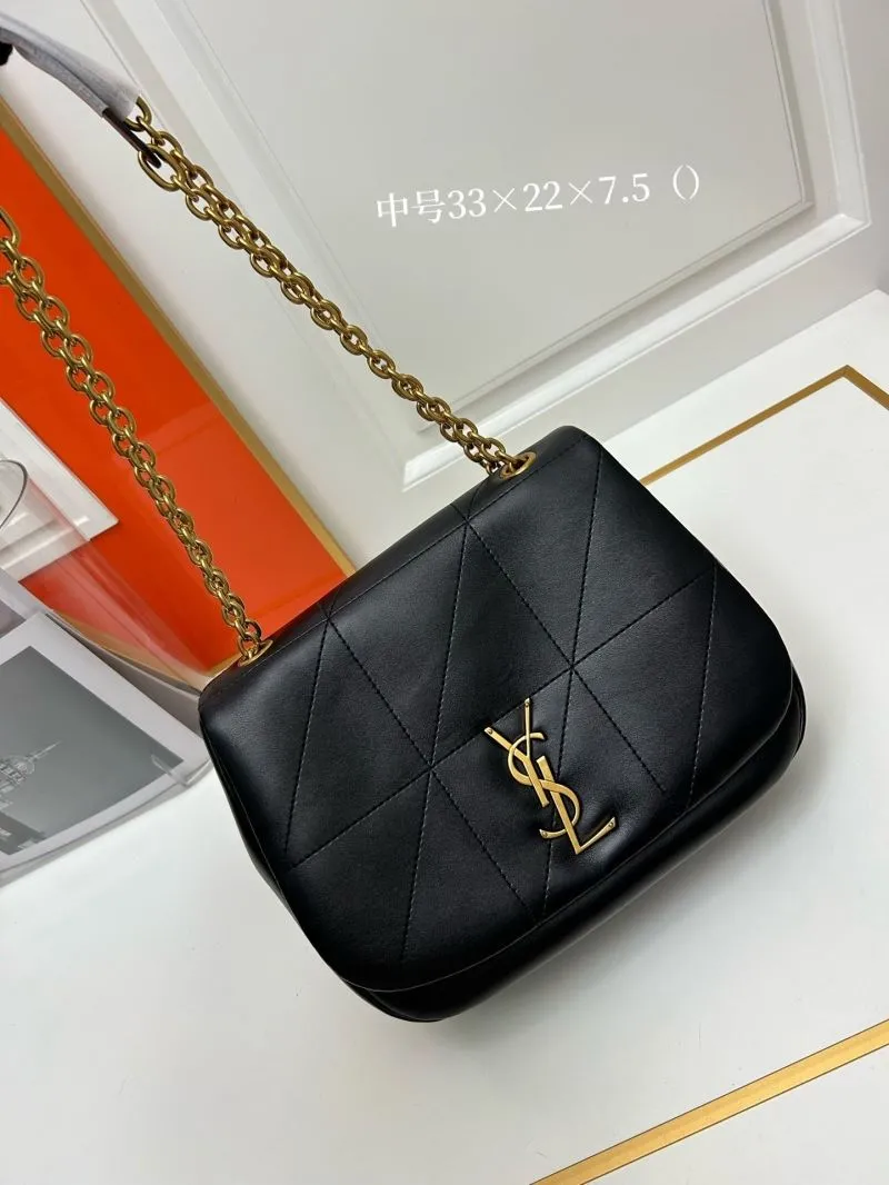 YSL Black Medium Top Handle Chain Shoulder Bag 916 - Image 4