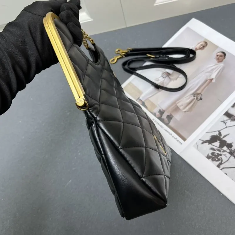 Alternative view of YSL Black Quilted Top Handle Bag 1919