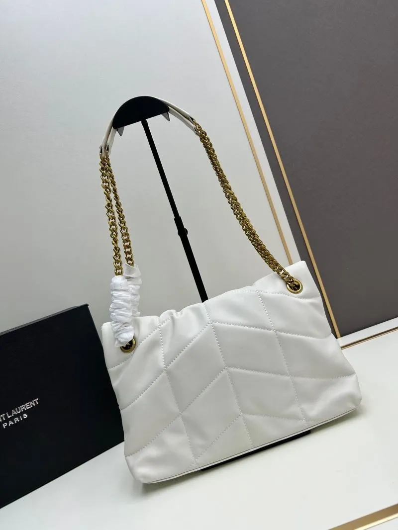 Alternative view of YSL White Quilted Chain Shoulder Bag 8819