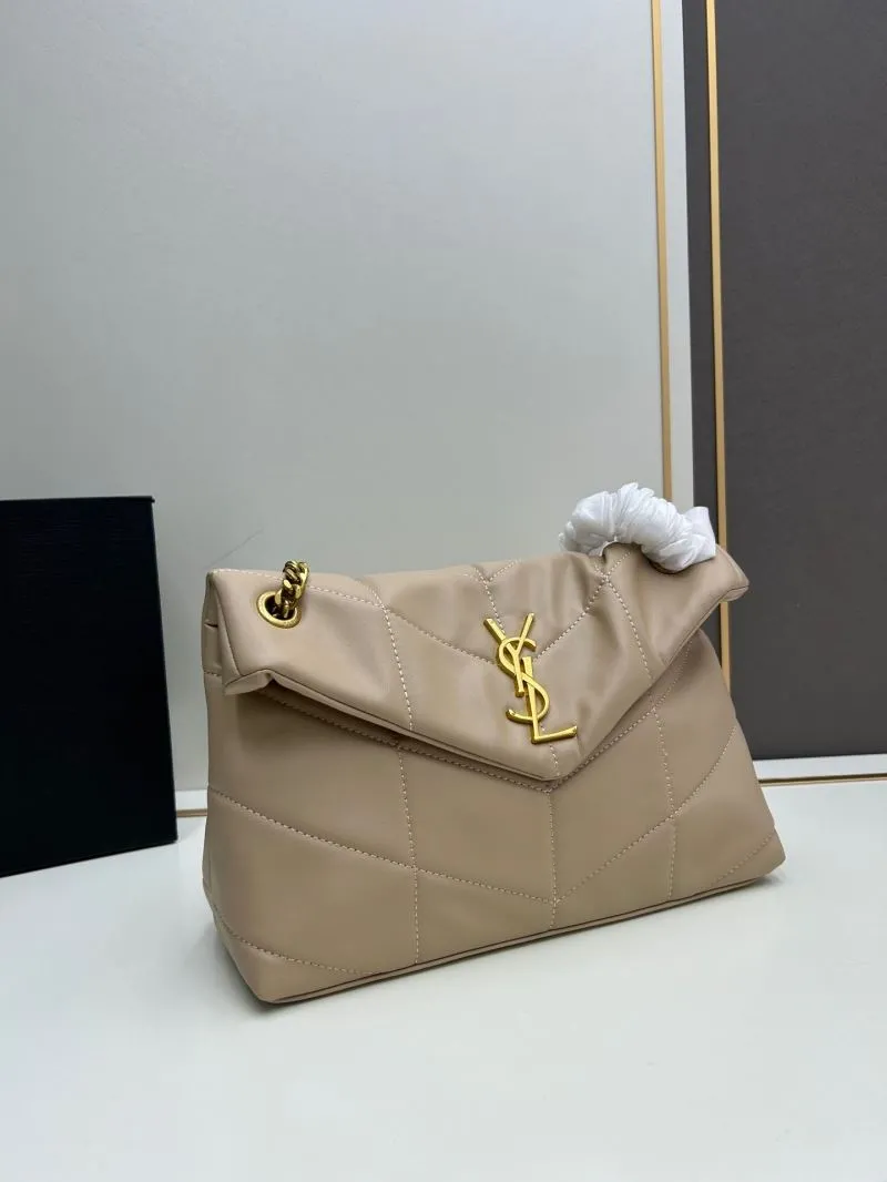 Alternative view of YSL Beige Quilted Chain Shoulder Bag 8819