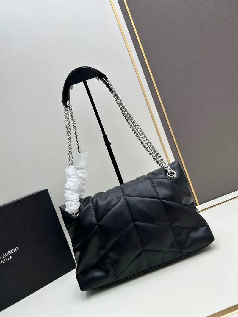 Alternative view of YSL Black Quilted Chain Shoulder Bag 8819