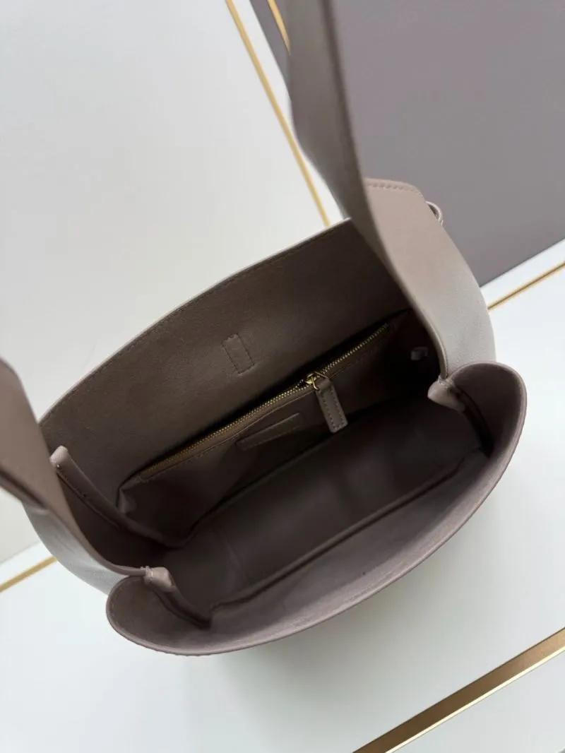 YSL Taupe Leather Hobo Bag 933 - Image 7