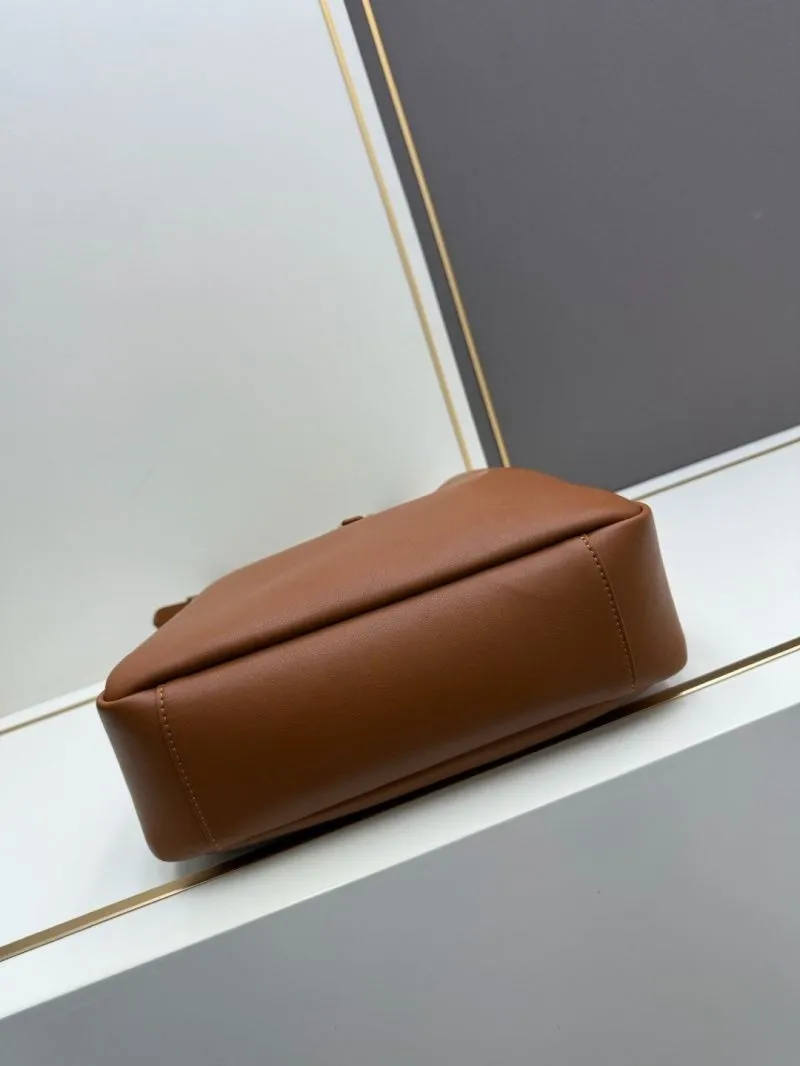 YSL Brown Leather Top Handle Bag 934 - Image 6