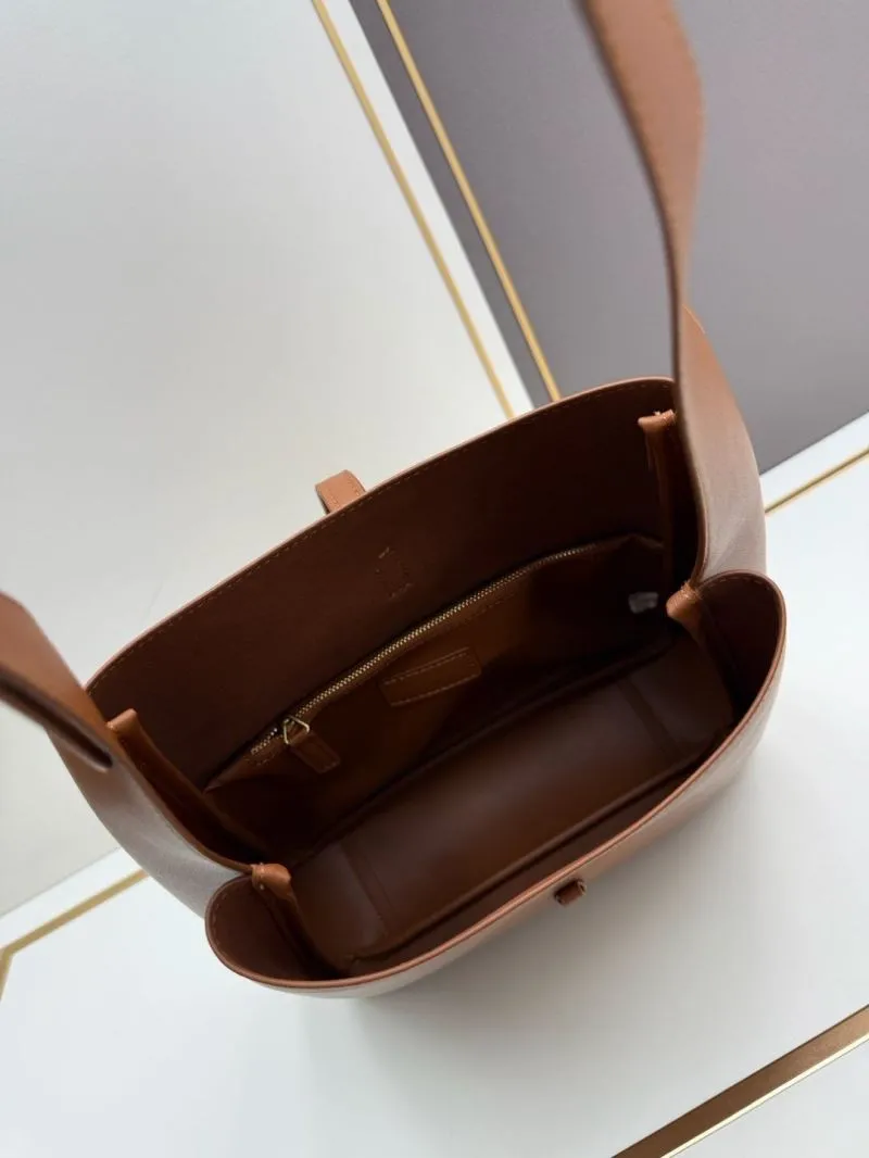 YSL Brown Leather Top Handle Bag 934 - Image 7